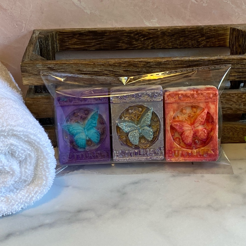 3 Bars, Butterfly Soap Bars, Handmade ( PRICE IS FIRM ) - Picture 8 of 9